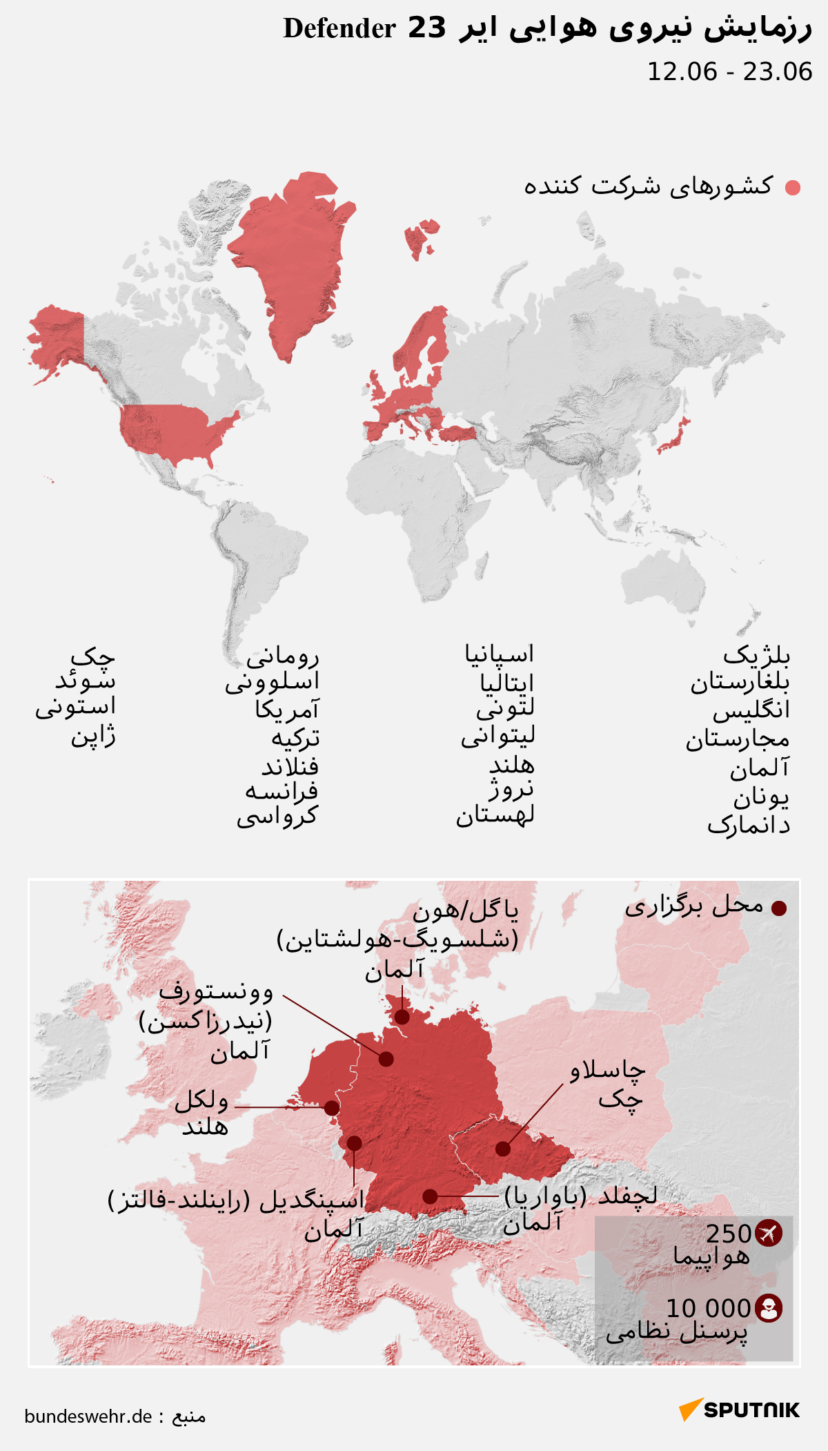 رزمایش ایر Defender 23 - اسپوتنیک ایران  