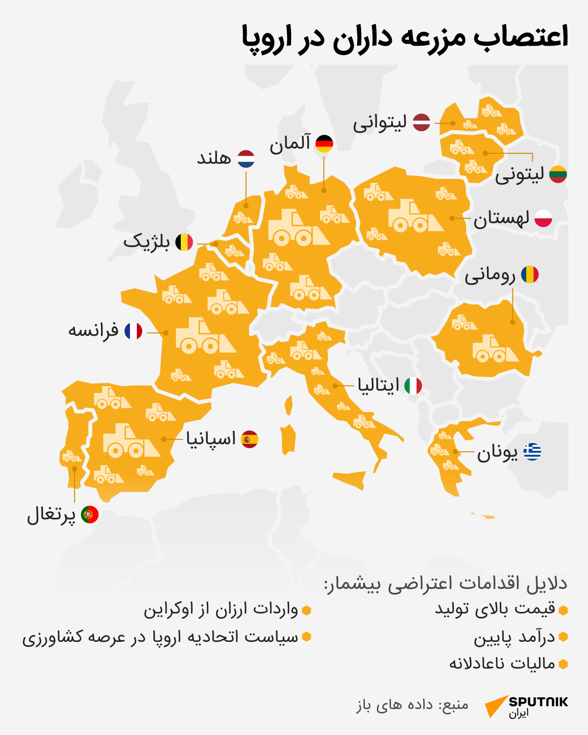 اعتصاب مزرعه داران در اروپا - اسپوتنیک ایران  