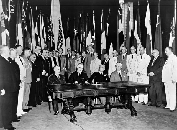 امضای بیانیه سازمان ملل متحد . سال ۱۹۴۲  - اسپوتنیک ایران  