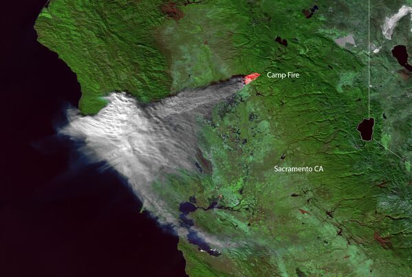 تصاویر فضایی آتش‌سوزی‌های جهان
کالیفرنیا - اسپوتنیک ایران  