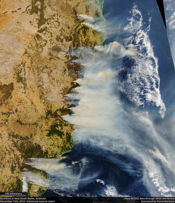 تصاویر فضایی آتش‌سوزی‌های جهان
استرالیا - اسپوتنیک ایران  