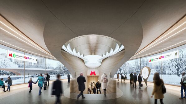 پروژه ایستگاه مترو «کلنویی بولوار» در مسکو از معمار برجسته زها حدید - اسپوتنیک ایران  