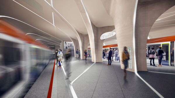 پروژه ایستگاه مترو «کلنویی بولوار» در مسکو از معمار برجسته زها حدید - اسپوتنیک ایران  