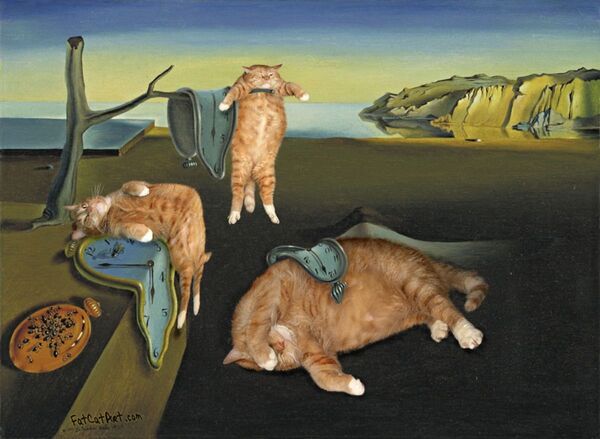 سالوادور دالی ، تداوم حافظه با گربه زاراستوسترا در پروژه سوتلانا پتروا  Fat Cat Art - اسپوتنیک ایران  