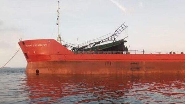 اثرات انفجار نفتکش در دریای آزوف+ویدیو - اسپوتنیک ایران  