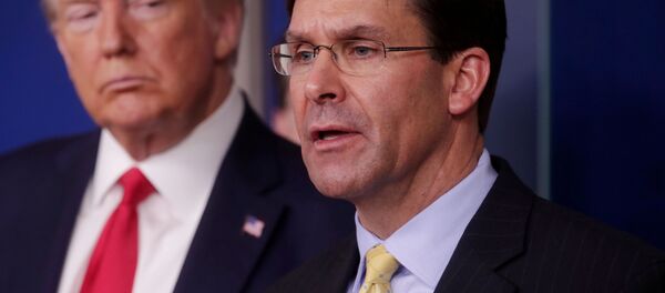 دونالد ترامپ رئیس جمهور آمریکا و مارک اسپر وزیر دفاع در واشنگتن دونالد ترامپ رئیس جمهور آمریکا و مارک اسپر وزیر دفاع در واشنگتن - اسپوتنیک ایران