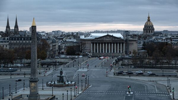 Вид сверху на площадь Согласия и здание Национального собрания в Париже, Франция - اسپوتنیک ایران  