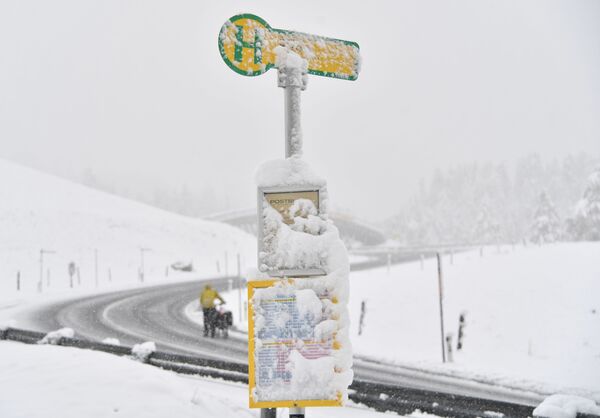 بارش برف در اتریش - اسپوتنیک ایران  