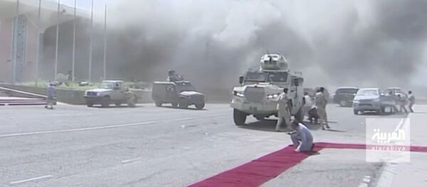 وقوع انفجار در نزدیکی کاخ ریاست جمهوری یمن در عدن وقوع انفجار در نزدیکی کاخ ریاست جمهوری یمن در عدن - اسپوتنیک ایران