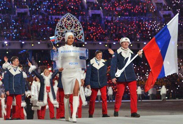 مدل ایرینا شیک در مراسم افتتاحیه بازی های زمستانی در سوچی - اسپوتنیک ایران  