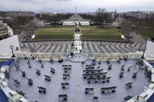 کاخ کنگره در واشنگتن در حال آماده سازی برای مراسم تحلیف جو بایدن رئیس جمهور جدید - اسپوتنیک ایران  