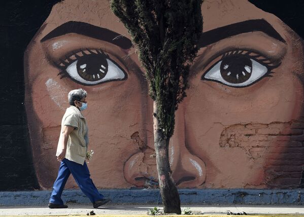 رویدادهای هفته به روایت تصویر
گرافیتی روی دیوار گورستان مکزیکو - اسپوتنیک ایران  