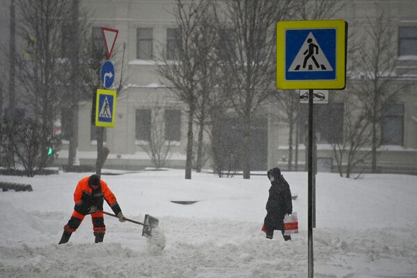 بارش برف سنگین در مسکو - اسپوتنیک ایران  