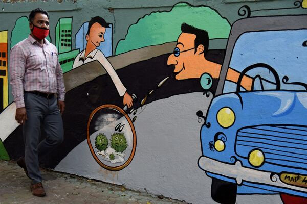 گرافیتی در بمبئی هند - اسپوتنیک ایران  