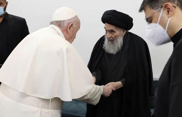 سفر پاپ فرانسیس، رهبر کلیسای کاتولیک به عراق
دیدار با آیت الله سیستانی - اسپوتنیک ایران  