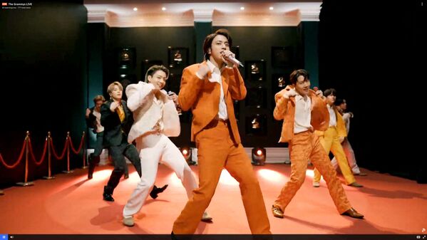 گروه کره جنوبی BTS  در مراسم جایزه  گرمی در لس آنجلس - اسپوتنیک ایران  
