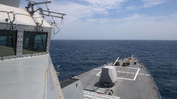 Американский эсминец USS Thomas Hudner (DDG 116) пересекает Атлантический океан - اسپوتنیک ایران  