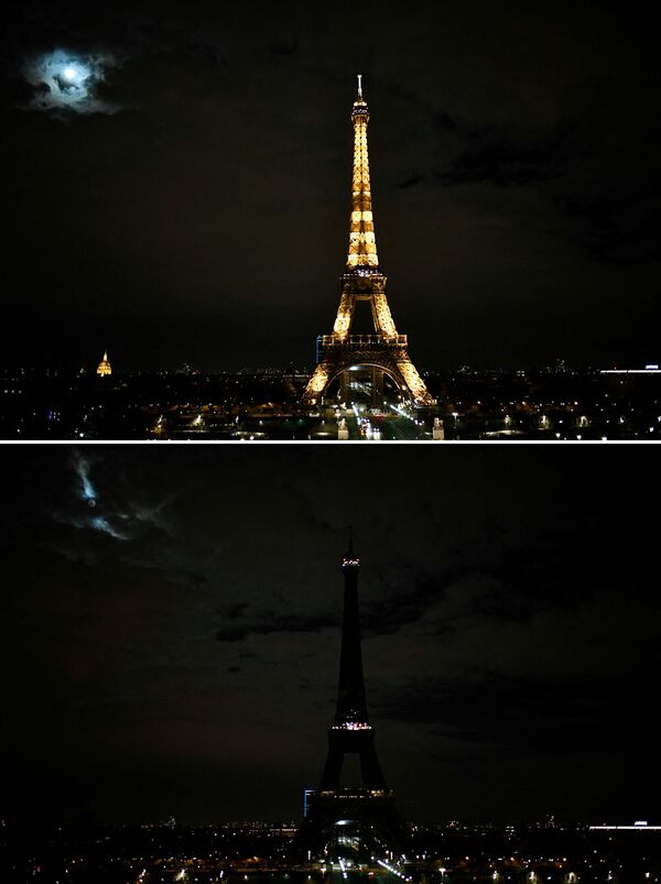 عکس از قبل و بعد از «ساعت زمین» در پاریس - اسپوتنیک ایران  