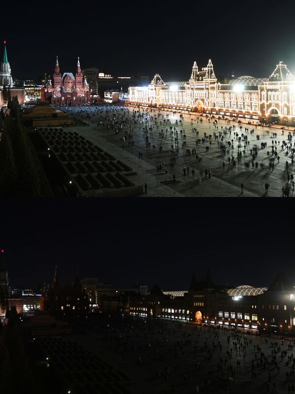 عکس از قبل و بعد از «ساعت زمین» در مسکو - اسپوتنیک ایران  