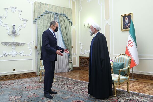 سفر سرگی لاوروف وزیر امور خارجه روسیه به تهران
دیدار با رئیس جمهور ایران - اسپوتنیک ایران  