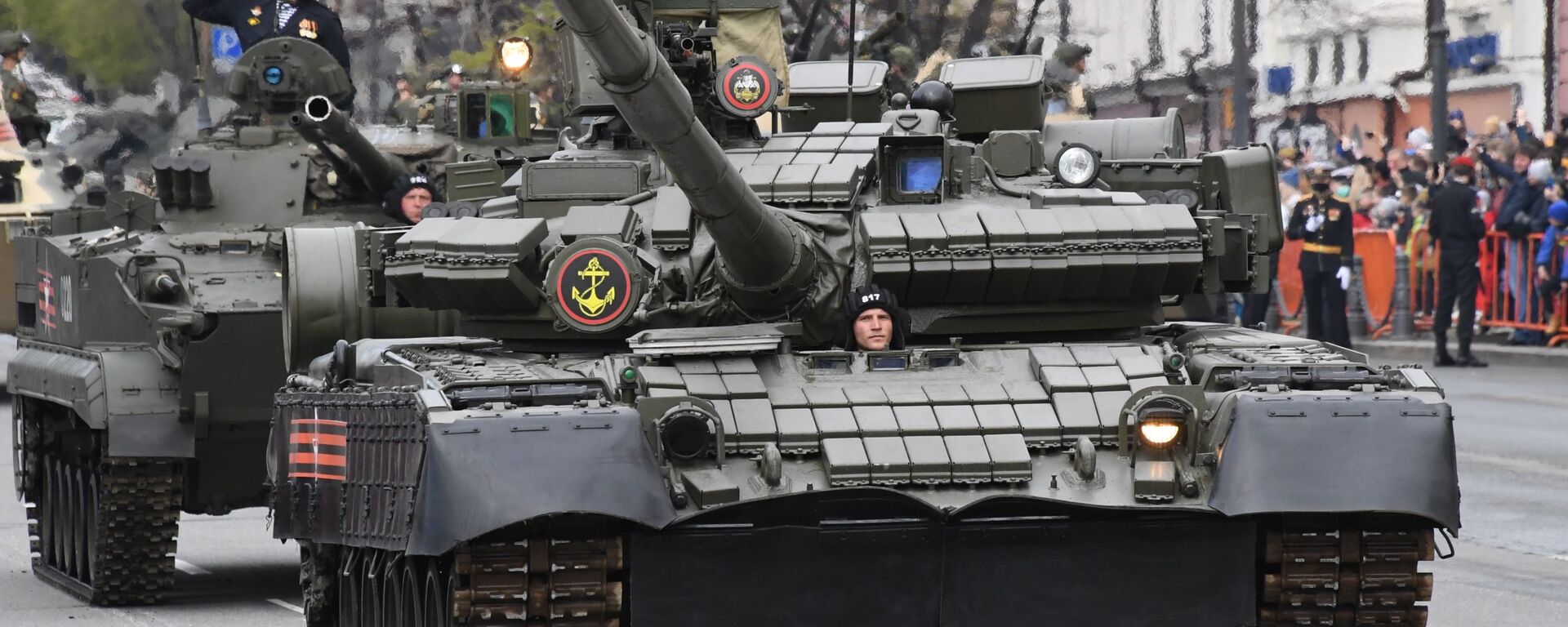 T-80BV Main Battle Tank during 9 May parade at Red Square - اسپوتنیک ایران  , 1920, 07.02.2024