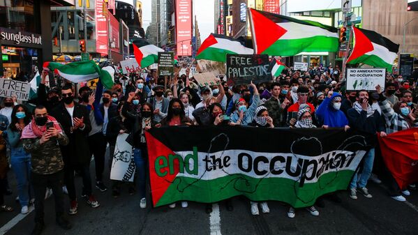 تظاهرات یهودیان اولترا ارتدوکس در نیویورک به طرفداری از فلسطین  - اسپوتنیک ایران  