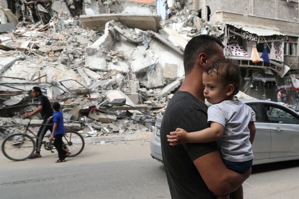 مردم غزه پس از اعلام آتش بس - اسپوتنیک ایران  