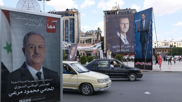 استقبال گسترده شهروندان سوری در انتخابات ریاست جمهوری - اسپوتنیک ایران  