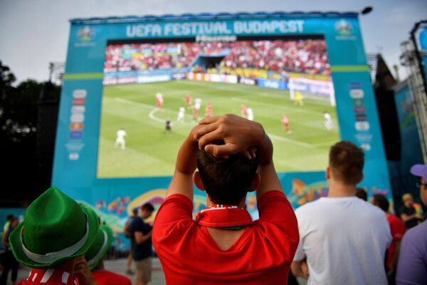 هوادارن فوتبال در حال تماشای بازی مجارستان و پرتغال - یورو ۲۰۲۰  - اسپوتنیک ایران  