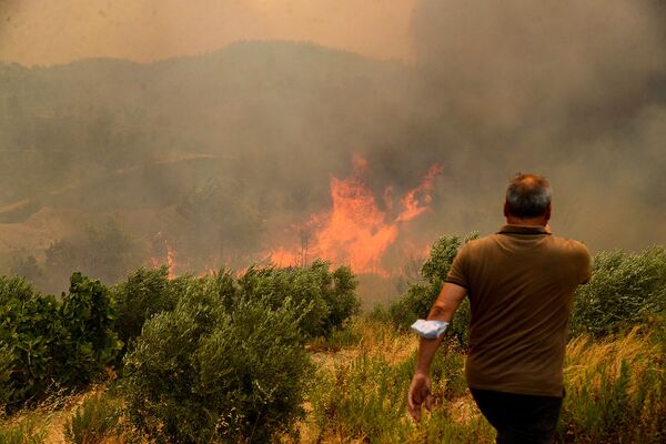آتش سوزی وسیعی در منطقه شهر ماناوگات در استان آنتالیای ترکیه رخ داده است - اسپوتنیک ایران  