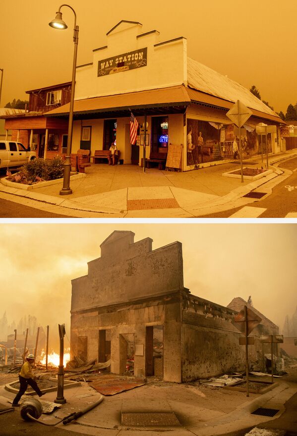 آلبوم عکس های ترکیبی آتش سوزیهای آمریکا
کالیفرنیا، آمریکا  - اسپوتنیک ایران  