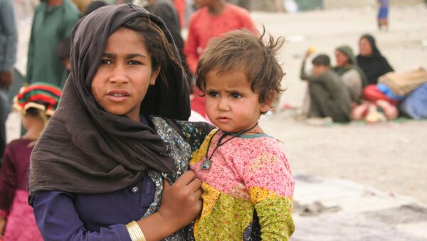 افغان ها در اردوگاه پناهجویان در شهر مرزی چمن در پاکستان  - اسپوتنیک ایران  
