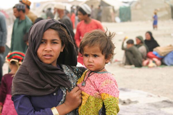 افغان ها در اردوگاه پناهجویان در شهر مرزی چمن در پاکستان  - اسپوتنیک ایران  