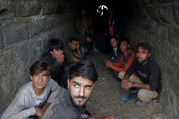 پناهجویان افغان پس از ورود غیر قانونی به ترکیه از ایران  - اسپوتنیک ایران  