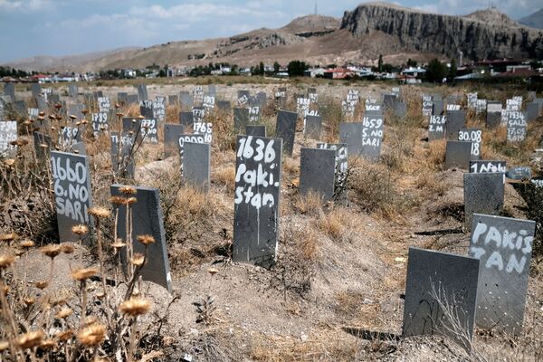 گورستان محل دفن مهاجران غیر قانونی ناشناس در شهر مرزی وان ترکیه - اسپوتنیک ایران  