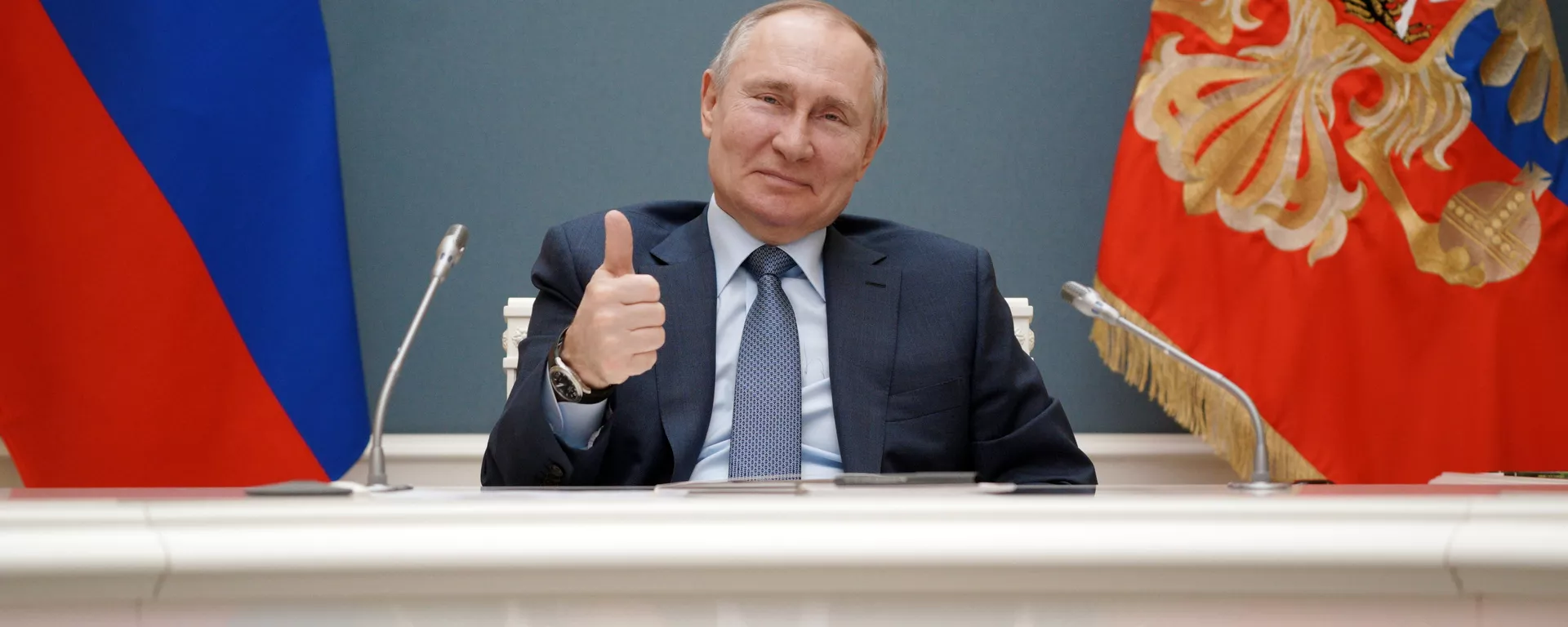 Президент России Владимир Путин в формате видеоконференции принимает участие в торжественной церемонии по случаю начала сооружения третьего энергоблока АЭС Аккую в турецкой провинции Мерсин - اسپوتنیک ایران  , 1920, 09.04.2022