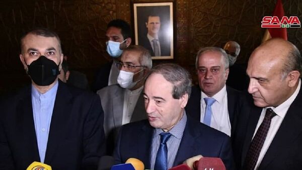 حسین امیر عبداللهیان، وزیر خارجه ایران در  دیدار با همتای سوری خود  - اسپوتنیک ایران  