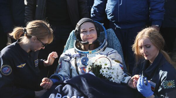 بازگشت گروه «چالش» روسیه از فضا با سفینه « سایوز ام اس -18» روسیه
یولیا پرسیلد هنرپیشه روسیه - اسپوتنیک ایران  