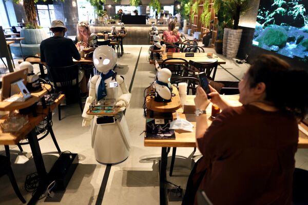 ربات هایی که در سال 2021 با ما بودند.ربات گارسن در توکیو. - اسپوتنیک ایران  