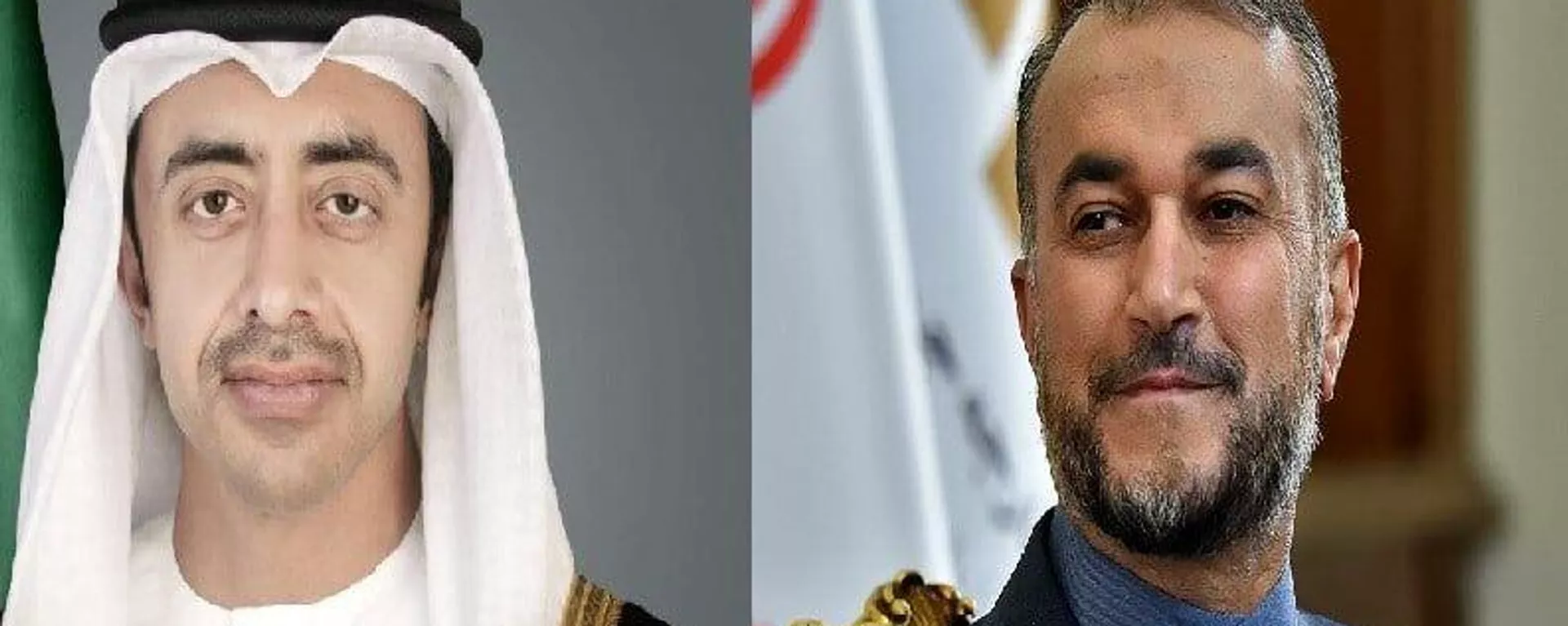 حسین امیرعبداللهیان وزیر امور خارجه ایران و عبدالله بن زاید آل نهیان وزیر امور خارجه امارات متحده عربی - اسپوتنیک ایران  , 1920, 22.06.2023