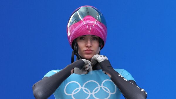 Российская скелетонистка Юлия Канакина до старта соревнований на Олимпиаде-2022 в Пекине  - اسپوتنیک ایران  