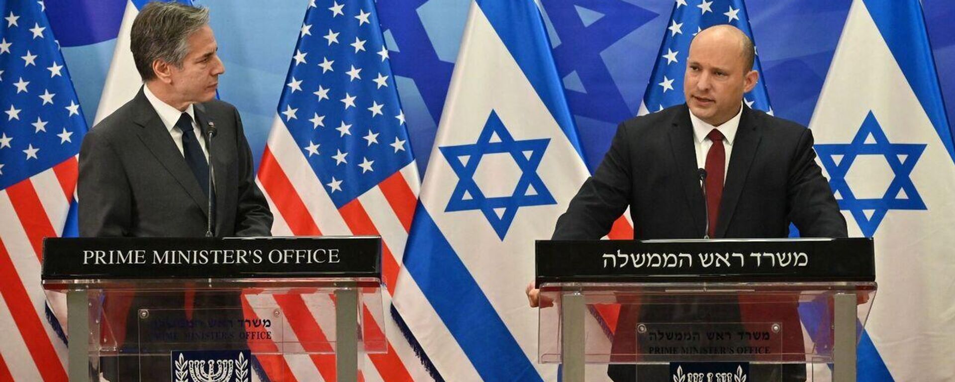 آنتونی بلینکن، وزیر خارجه امریکا و نفتالی بنت، نخست وزیر اسرائیل   - اسپوتنیک ایران  , 1920, 31.03.2022