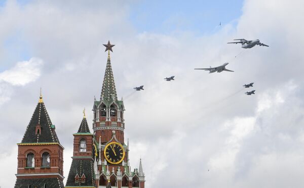 تمرین بخش هوایی رژه پیروزی در جنگ بزرگ میهنی در مسکو - اسپوتنیک ایران  