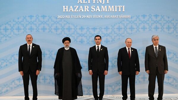 Участников шестого Каспийского саммита в Ашхабаде - اسپوتنیک ایران  
