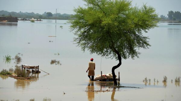 Затопленные улицы во время наводнения в Пакистане  - اسپوتنیک ایران  