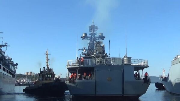 کشتی های جنگی اقیانوس آرام در رزمایش &quot;وستوک 2022&quot; - اسپوتنیک ایران  