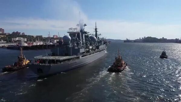 کشتی های جنگی اقیانوس آرام در رزمایش &quot;واستوک 2022&quot; - اسپوتنیک ایران  