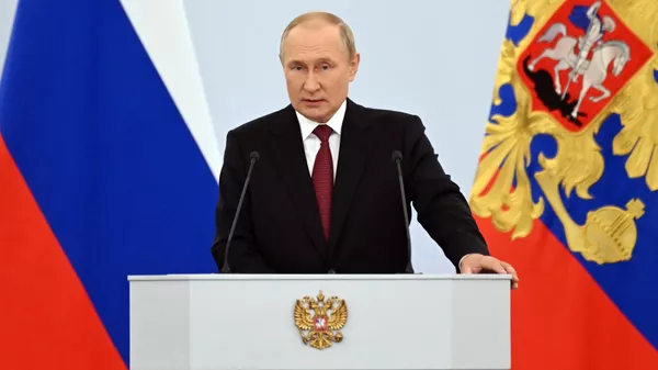 Церемония подписания договоров о вхождении в РФ ДНР, ЛНР, Запорожской и Херсонской областей состоялась в Кремле Церемония подписания договоров о вхождении в РФ ДНР, ЛНР, Запорожской и Херсонской областей состоялась в Кремле - اسپوتنیک ایران