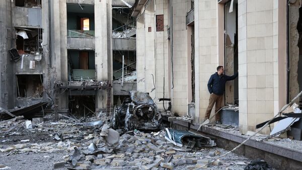 تخریب خانه های مسکونی توسط نیروهای اوکراینی  - اسپوتنیک ایران  