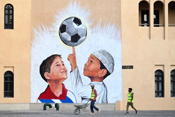 گرافیتی جام جهانی فوتبال قطر 2022 میلادی. - اسپوتنیک ایران  